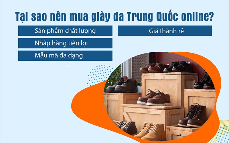 Giày da Trung Quốc nam nữ nguồn hàng giày da giá rẻ đa dạng